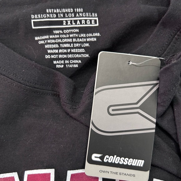 XXL Indiana University Hoosiers Colosseum Black and Red Indiana Tee IU NWT - Picture 3 of 4